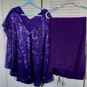 Sequin tunic top and matching pants